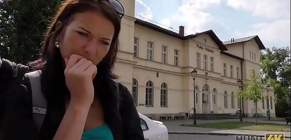  HUNT4K. Adventurous girl is happy to have sex for money in Prague